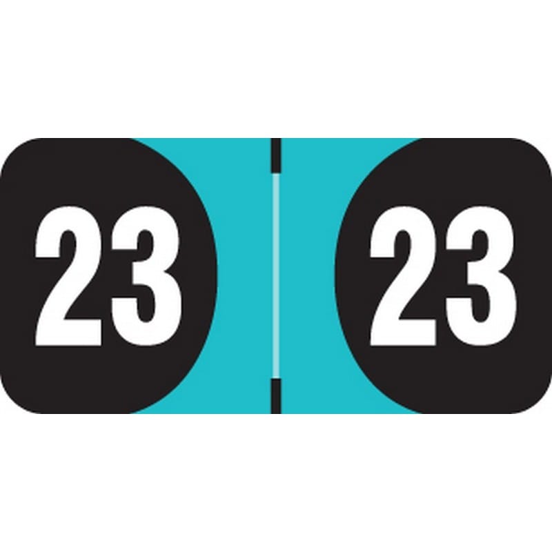 Arden Compatible "23" Yearband Labels, Laminated Stock. 3/4" X 1-1/2" - Roll of 500