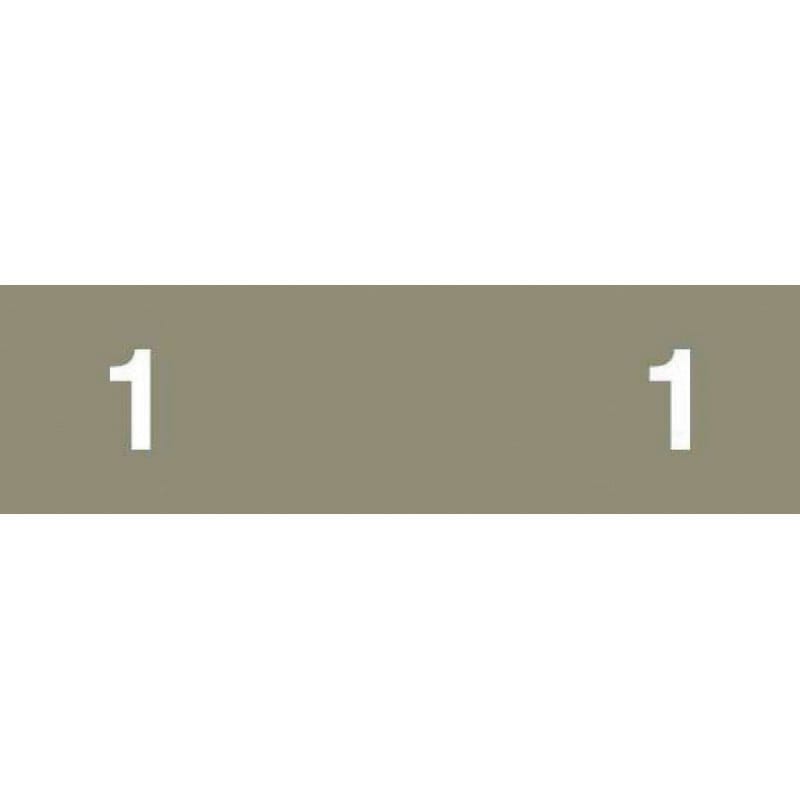 Ames Compatible "1" Numeric Labels, Laminated Stock, 1/2" x 1-3/4" Individual Numbers - Roll of 1000