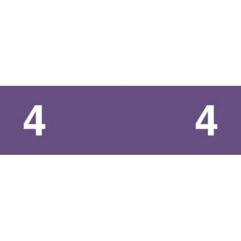 Ames Compatible "4" Numeric Labels, Laminated Stock, 1/2" x 1-3/4" Individual Numbers - Roll of 1000