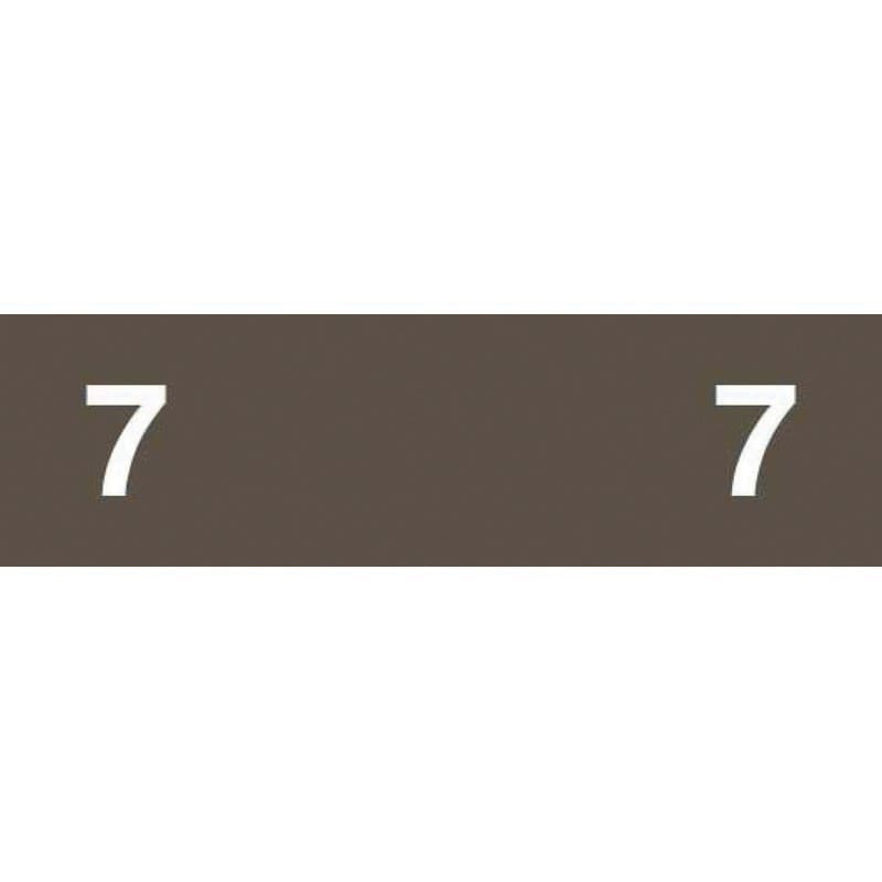 Ames Compatible "7" Numeric Labels, Laminated Stock, 1/2" x 1-3/4" Individual Numbers - Roll of 1000