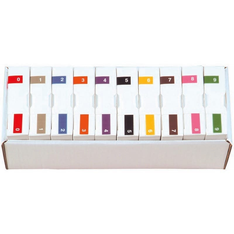 Ames Compatible Numeric Labels, Laminated Stock, 1/2" x 1-3/4" Individual Numbers - Roll of 1000