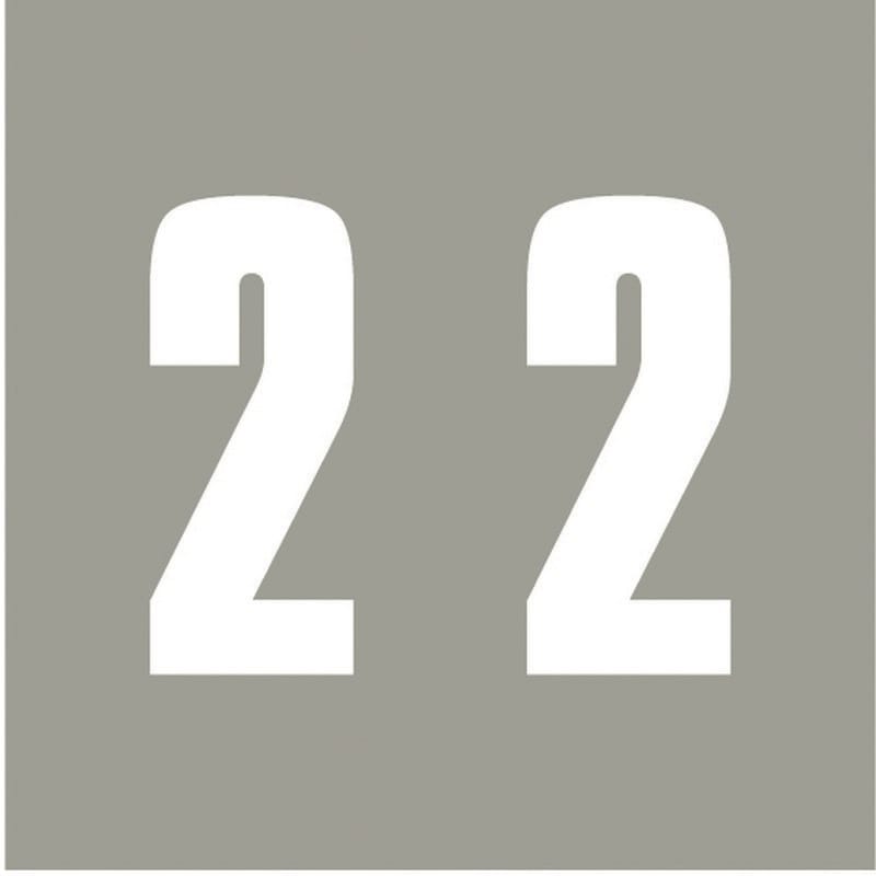 IFC CL3300 Compatible Numeric "2" Labels, Laminated Stock,1-7/8" x 1-7/8" Individual Numbers - Roll of 500
