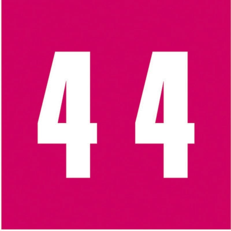 IFC CL3300 Compatible Numeric "4" Labels, Laminated Stock,1-7/8" x 1-7/8" Individual Numbers - Roll of 500