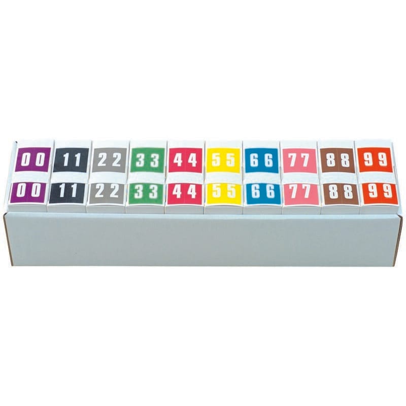 IFC CL3300 Compatible Numeric "0-9" Labels, Laminated Stock,1-7/8" x 1-7/8" Complete Set - 10 Rolls of 500