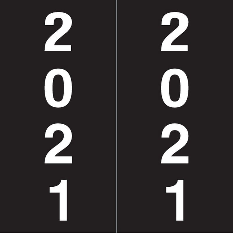IFC CL7300 Compatible "2021" Yearband Labels, Laminated Stock 1-7/8" x 1-7/8" - 500 per Roll
