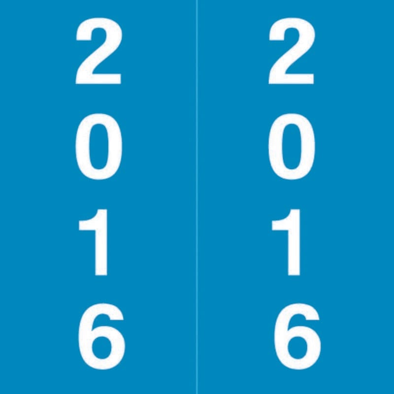 IFC CL7300 Compatible Yearband Labels, Laminated stock, 1-7/8" x 1-7/8" - 500 per Roll
