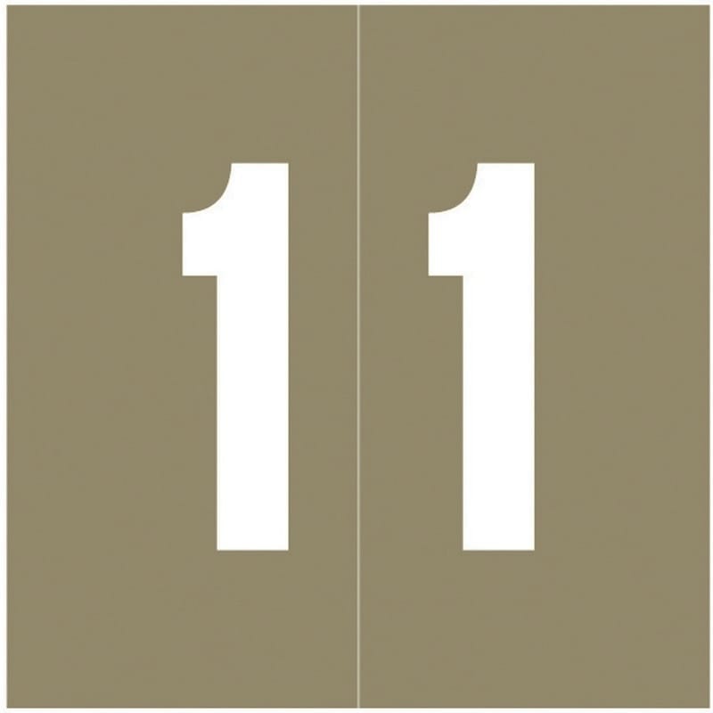 Ames Compatible "1" Numeric Labels, Laminated Stock, 1-7/8" X 1-7/8" Individual Numbers - Roll of 1000