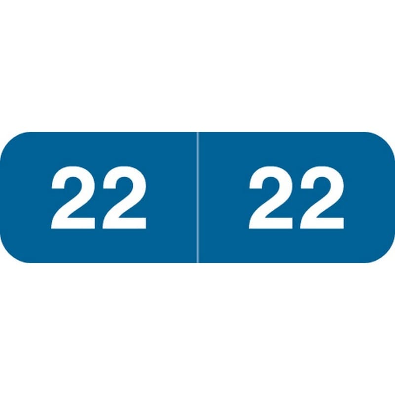Ames Compatible "22" Yearband Labels, Laminated Stock 1-1/2" x 1/2" - 500 per Roll