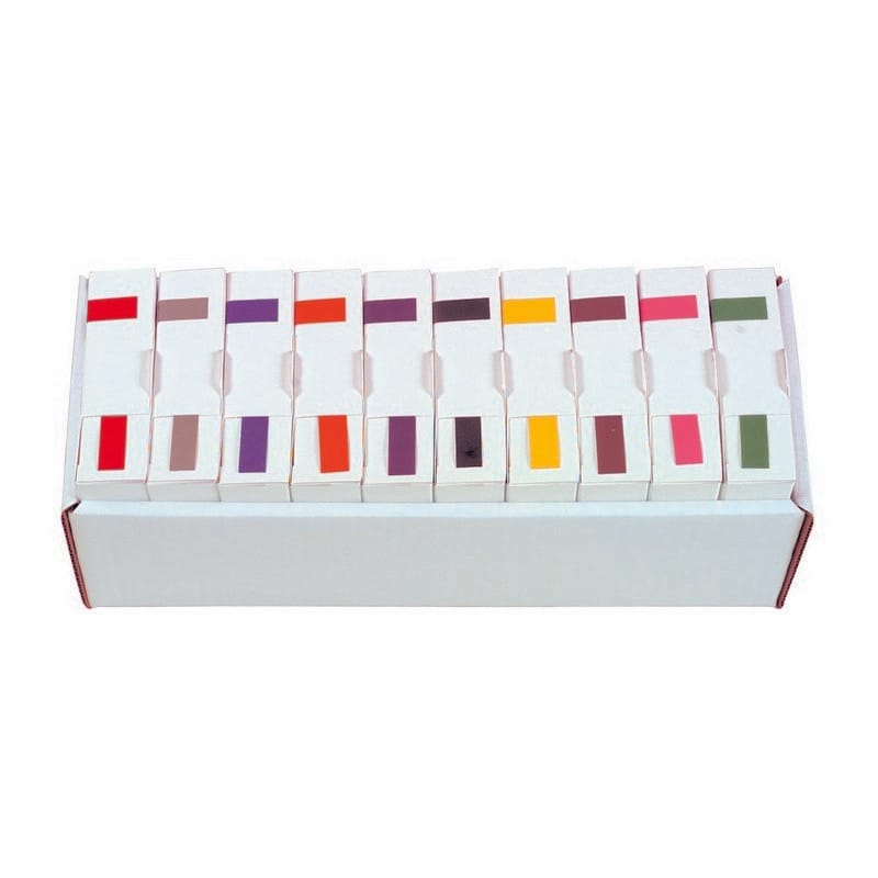 Ames Compatible Solid Color Labels, Unlaminated Stock, 1-3/4" x 1/2" Complete Set - 10 Rolls of 1000