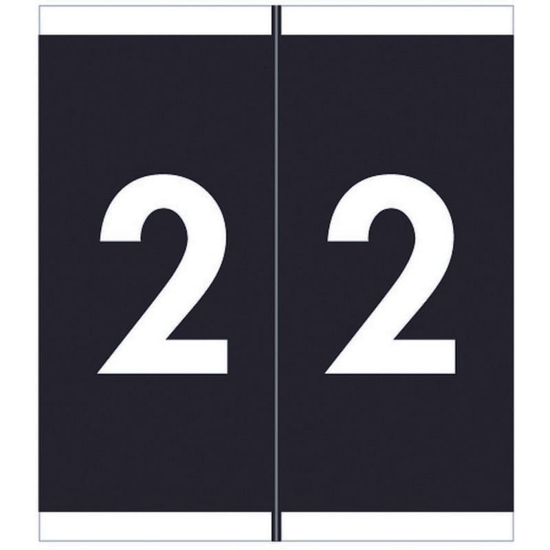 Barkley FNAVM Compatible "2" Labels, Laminated Stock, 1-11/16" X 1-1/2" Individual Numbers - Roll of 500