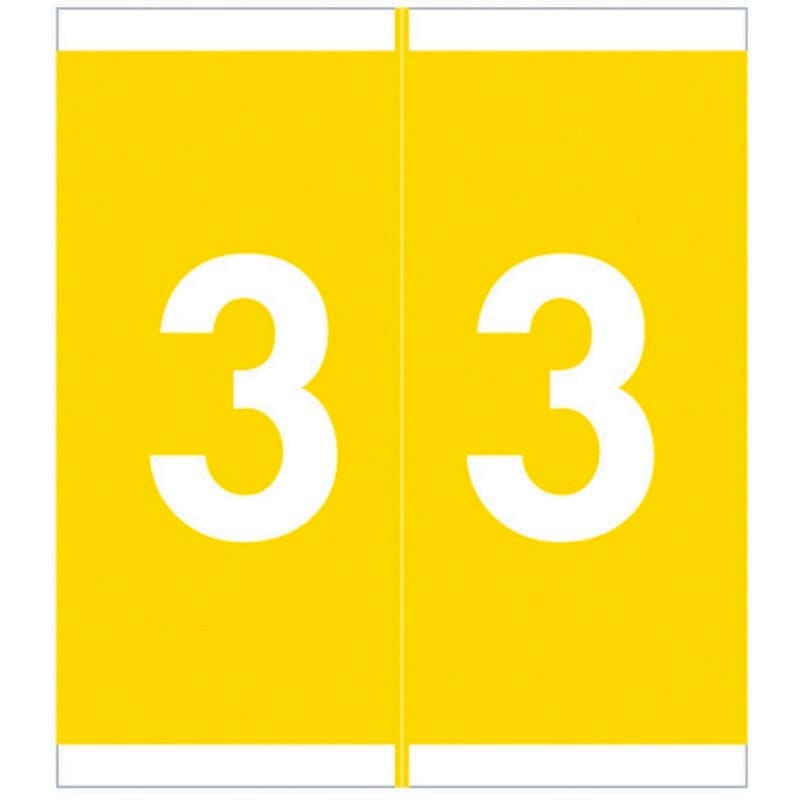 Barkley FNAVM Compatible "3" Labels, Laminated Stock, 1-11/16" X 1-1/2" Individual Numbers - Roll of 500