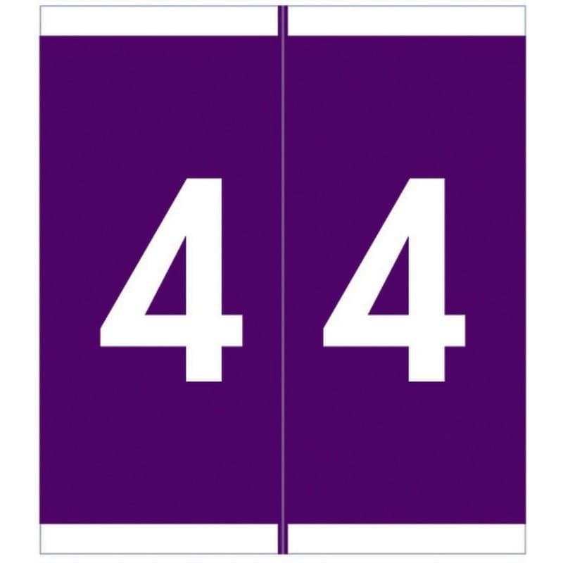 Barkley FNAVM Compatible "4" Labels, Laminated Stock, 1-11/16" X 1-1/2" Individual Numbers - Roll of 500