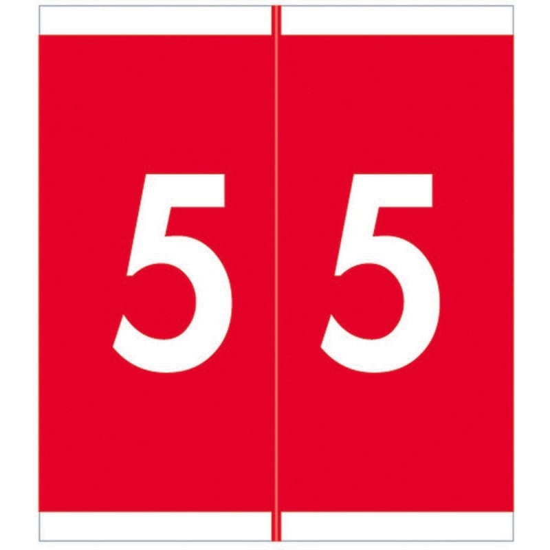 Barkley FNAVM Compatible "5" Labels, Laminated Stock, 1-11/16" X 1-1/2" Individual Numbers - Roll of 500