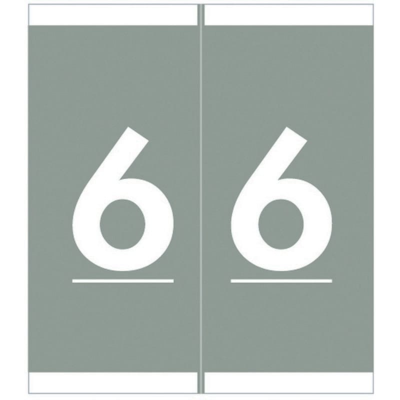Barkley FNAVM Compatible "6" Labels, Laminated Stock, 1-11/16" X 1-1/2" Individual Numbers - Roll of 500
