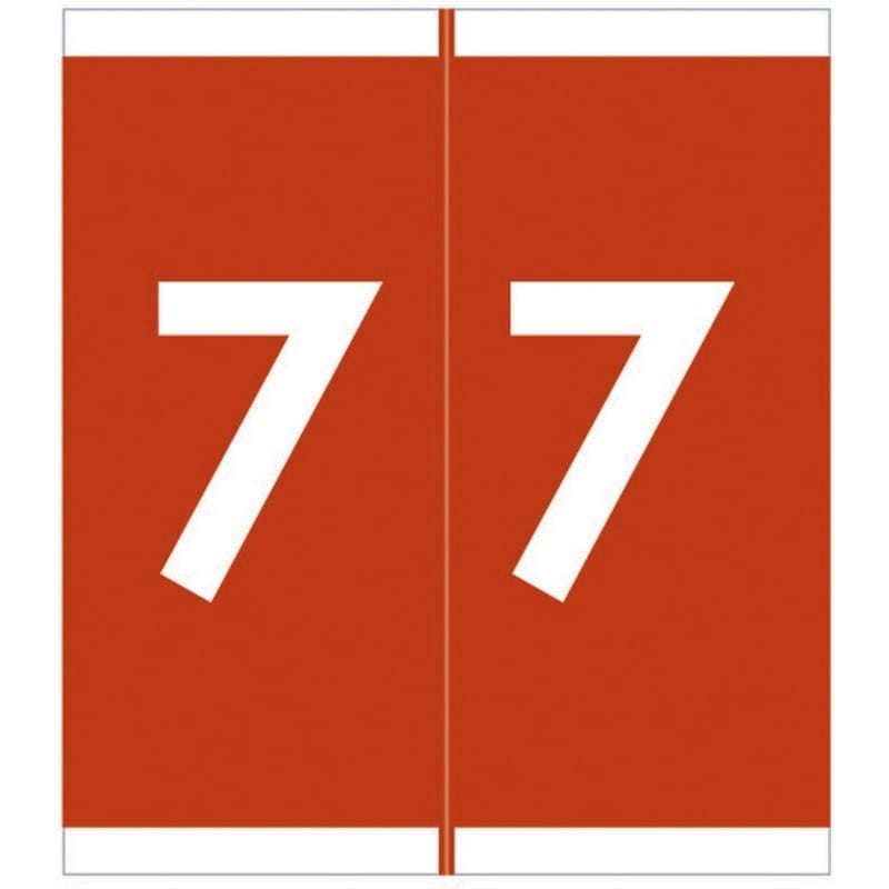 Barkley FNAVM Compatible "7" Labels, Laminated Stock, 1-11/16" X 1-1/2" Individual Numbers - Roll of 500