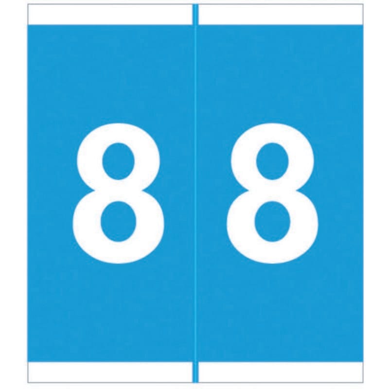 Barkley FNAVM Compatible "8" Labels, Laminated Stock, 1-11/16" X 1-1/2" Individual Numbers - Roll of 500