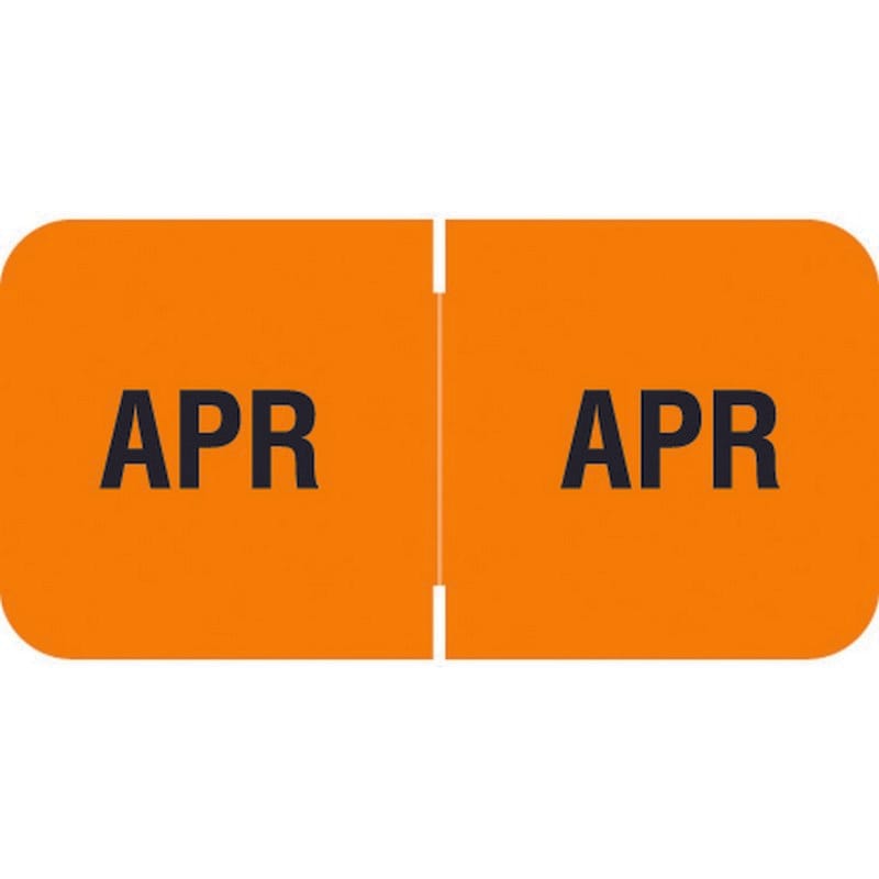 Barkley FMBLM Compatible "Apr" Month Labels, Laminated Stock,1-1/2" x 3/4", Individual Months - Roll of 250