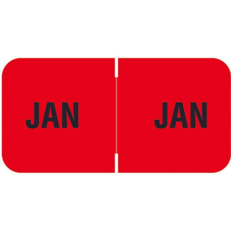 Barkley FMBLM Compatible "Jan" Month Labels, Laminated Stock,1-1/2" x 3/4", Individual Months - Roll of 250