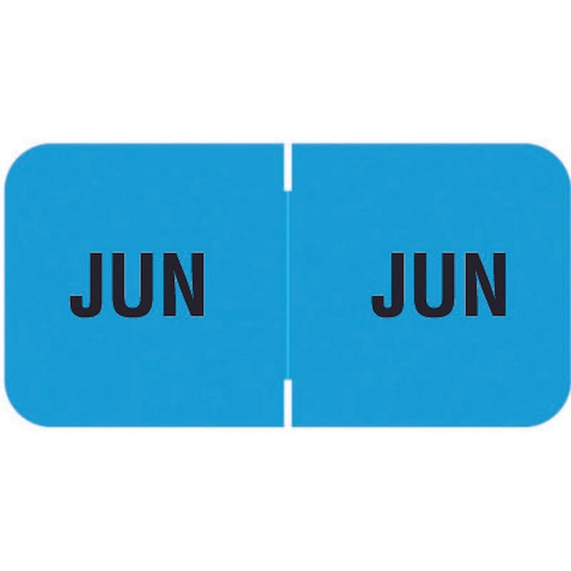 Barkley FMBLM Compatible "Jun" Month Labels, Laminated Stock,1-1/2" x 3/4", Individual Months - Roll of 250