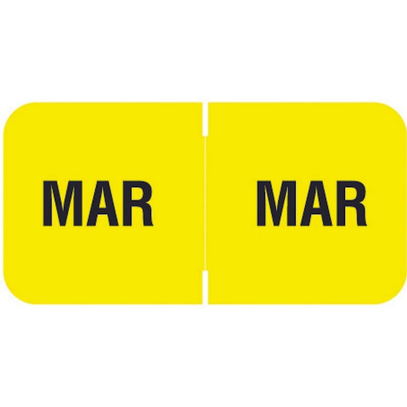 Barkley FMBLM Compatible "Mar" Month Labels, Laminated Stock,1-1/2" x 3/4", Individual Months - Roll of 250
