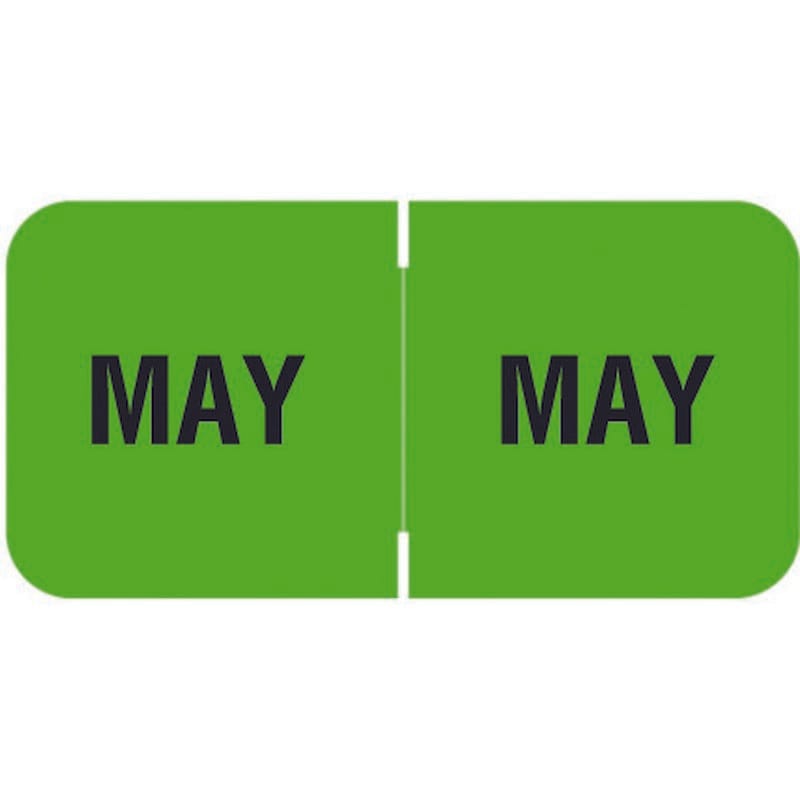 Barkley FMBLM Compatible "May" Month Labels, Laminated Stock,1-1/2" x 3/4", Individual Months - Roll of 250