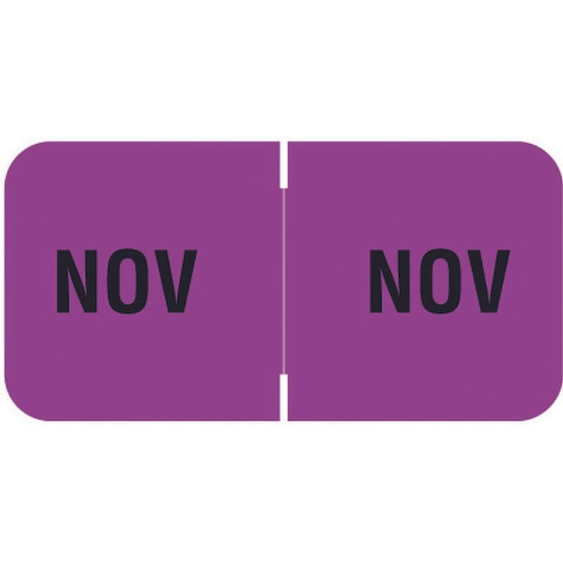 Barkley FMBLM Compatible "Nov" Month Labels, Laminated Stock,1-1/2" x 3/4", Individual Months - Roll of 250
