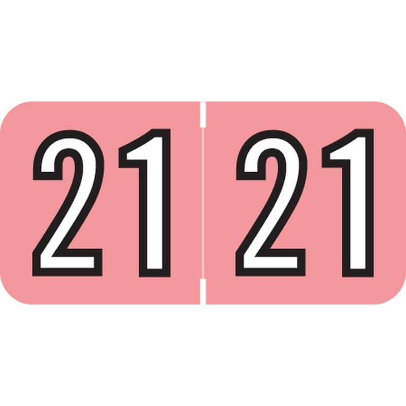 Barkley Compatible "21" Yearband Labels, 3/4" X 1-1/2" - Roll of 500
