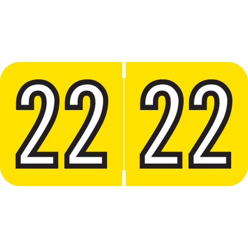 Barkley Compatible "22" Yearband Labels, 3/4" X 1-1/2" - Roll of 500