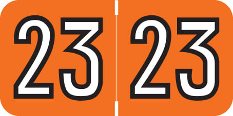 Barkley Compatible "23" Yearband Labels, 1-1/2" X 3/4" - 500 per Roll