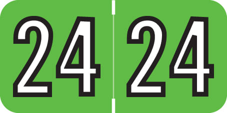Barkley Compatible "24" Yearband Labels, 1-1/2" X 3/4" - 500 per Roll