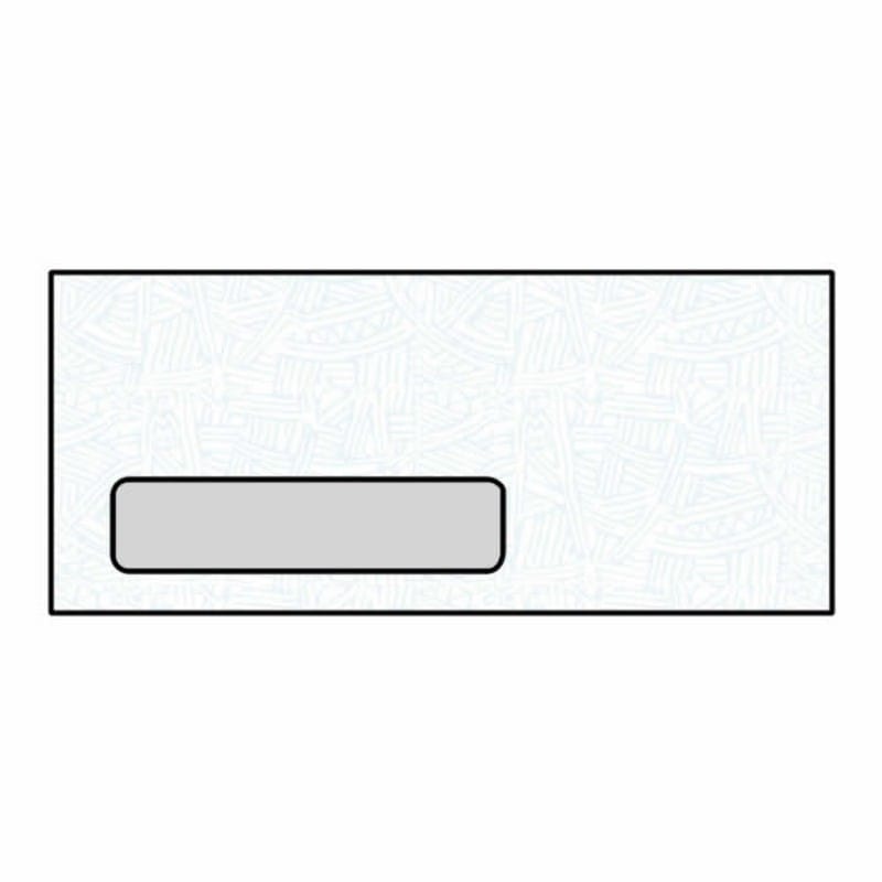#10 Poly Window Business Envelopes, 4-1/8" x 9-1/2", 24#, White, Side Seams, Wesco Inside Tint (Box of 500) - Image 2