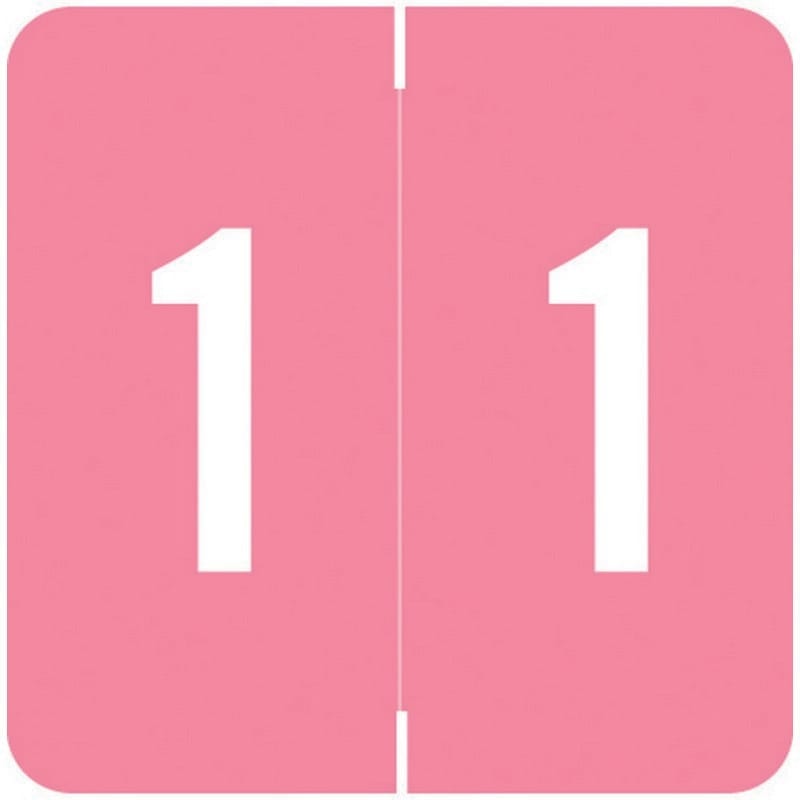 Barkley FNDBM Compatible "1" Numeric Labels, Laminated Stock, 1-1/2" x 1-1/2" Individual Numbers - Roll of 500