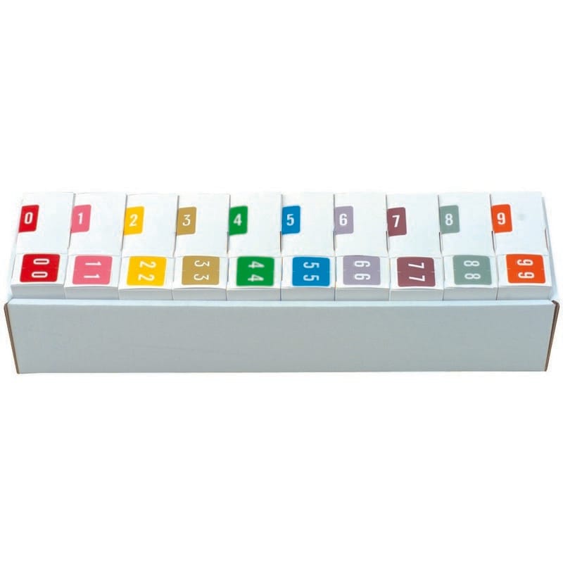 Barkley FNDBM Compatible Numeric Labels, Laminated Stock, 1-1/2" x 1-1/2", Starter Set - 10 Rolls of 500
