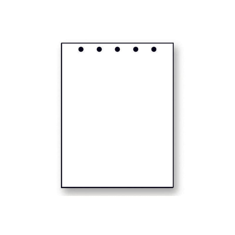 8-1/2'' x 11" Laser Cut Sheet, 20# White Stock, 5 Hole Punch Top, 5/16" Diameter (Carton of 2500)