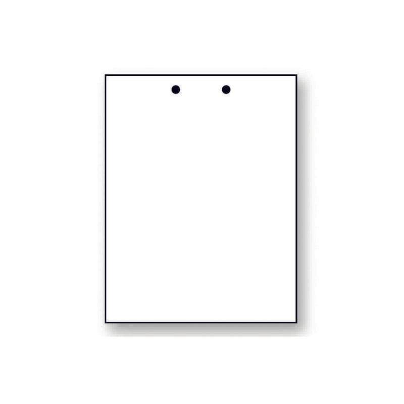 8-1/2'' x 11" Laser Cut Sheet, 20# White Stock, 2 Hole Punch Top, 5/16" Diameter (Carton of 2500)