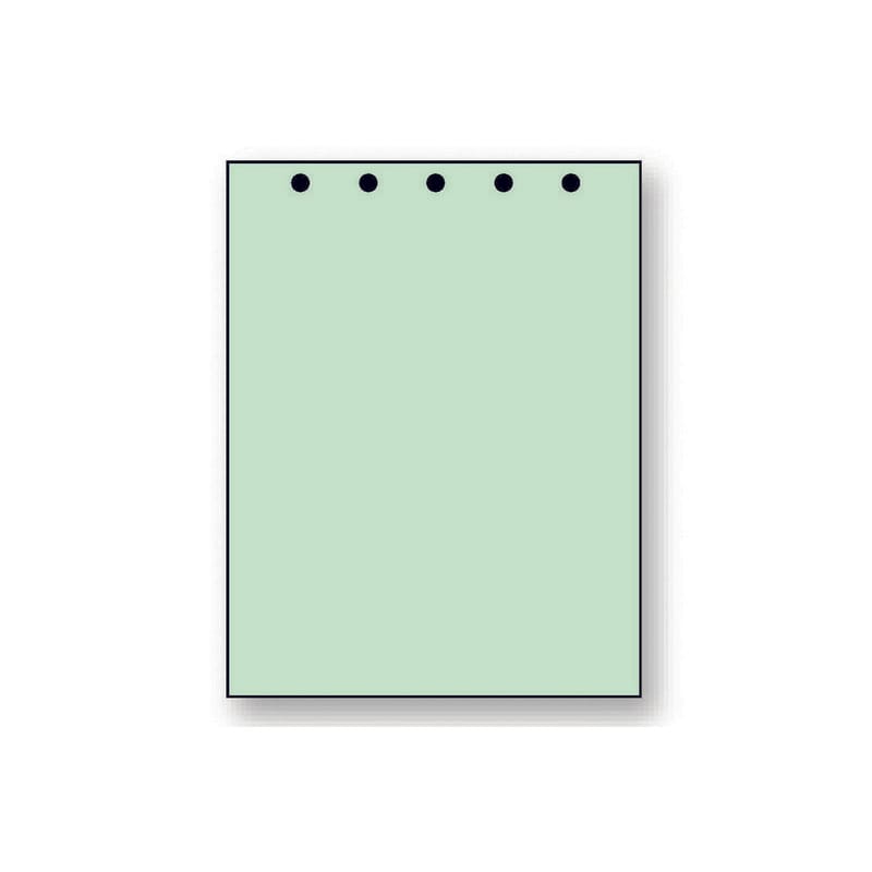 8-1/2'' x 11" Laser Cut Sheet, 20# Green Stock, 5 Hole Punch Top, 5/16" Diameter (Carton of 2500)