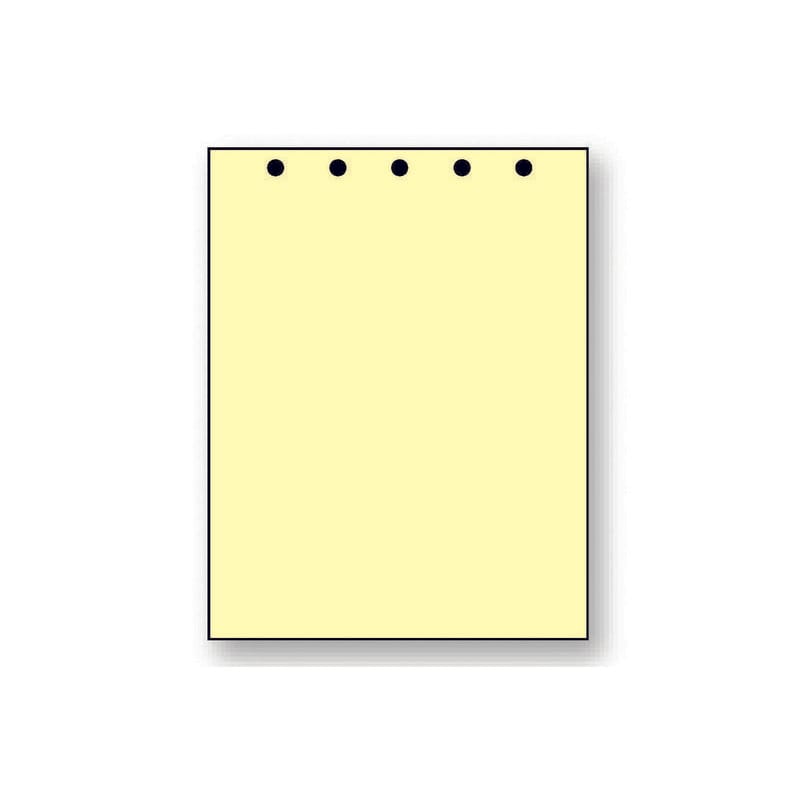 8-1/2'' x 11" Laser Cut Sheet, 20# Canary Stock, 5 Hole Punch Top, 5/16" Diameter (Carton of 2500)