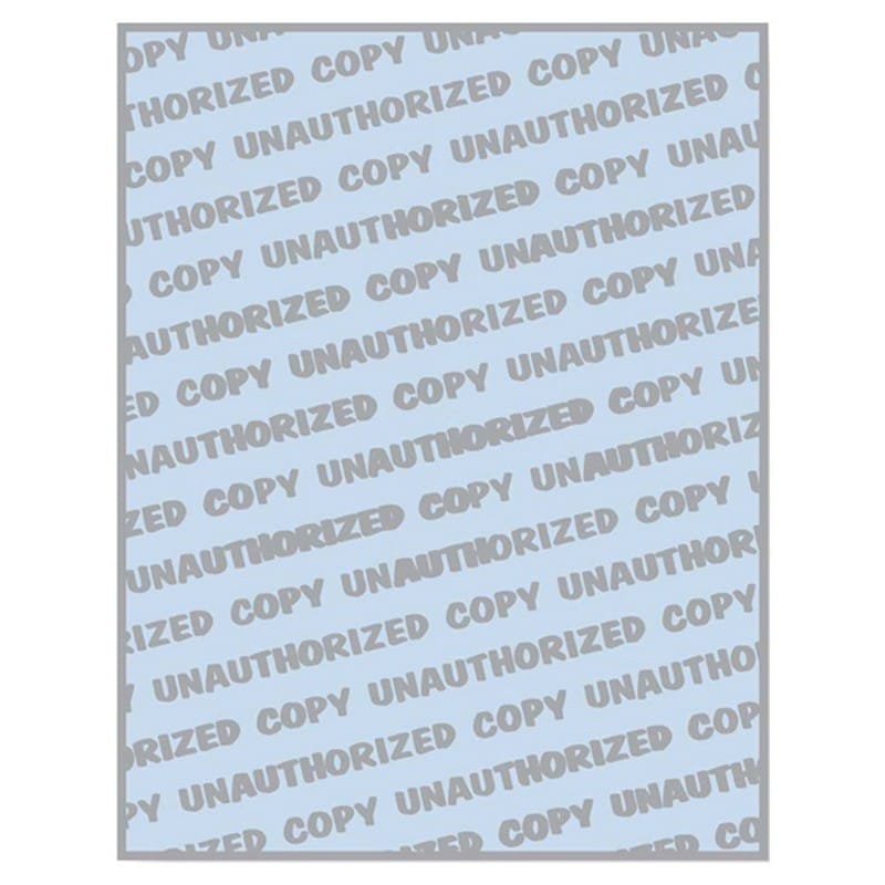 8-1/2'' x 11" Standard Blue Multi-Purpose Security Paper, 2 Security Features, 24# Blue Stock (Carton of 2500)