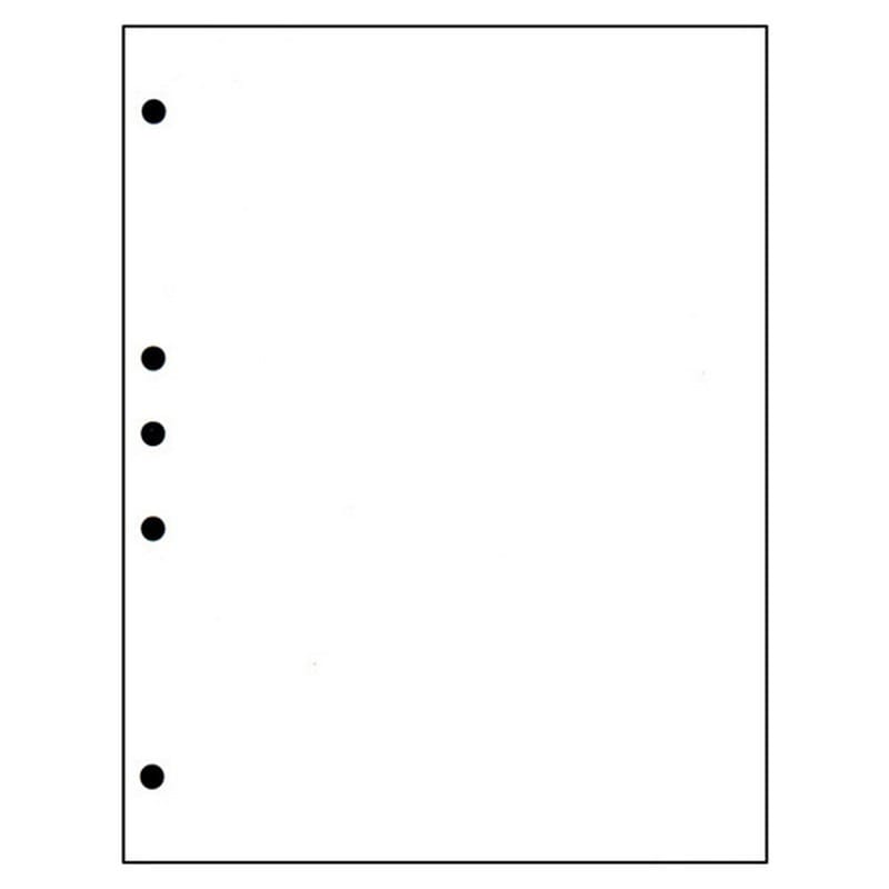 8-1/2" x 11" Laser Cut Sheet, 20# White Stock, 5 Hole Punch Left, 5/16" Diameter (Carton of 2500)