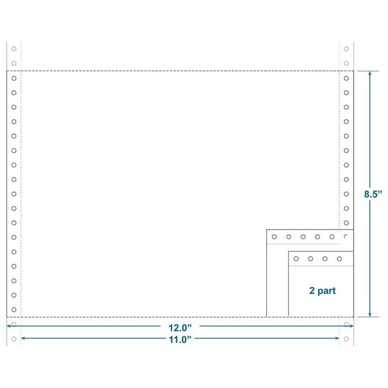 2-Ply Carbonless Paper, Blank, Form Size 12" x 8-1/2" (W x H) (Carton of 1400)
