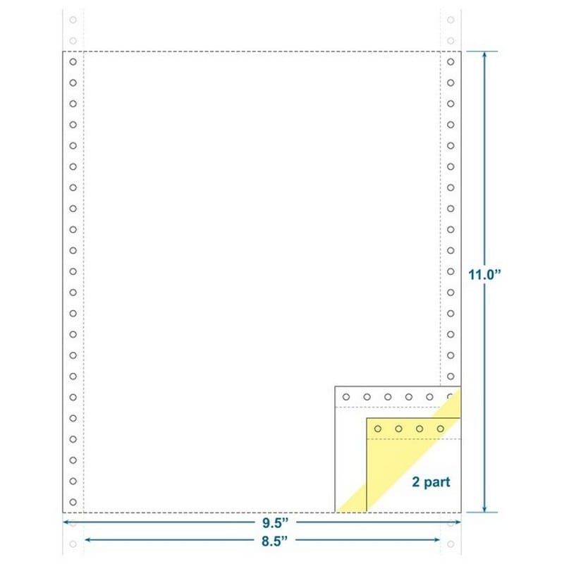 2-Ply Carbonless Paper, White/Canary, Form Size 9-1/2" x 11" (W x H) (Carton of 1800)