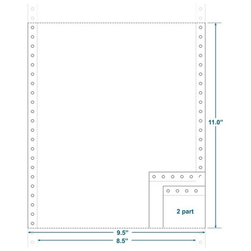 2-Ply Carbonless Paper, Blank, Form Size 9-1/2" x 11" (W x H) (Carton of 1800)