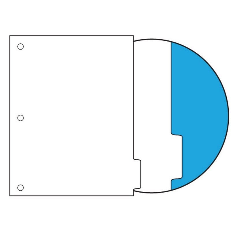 110#, 1/5 Cut Position 5 Blank Indexes, No Copier Mylar on Tab, Uncollated Single Position, 3 HP (Carton of 1250 Tabs)