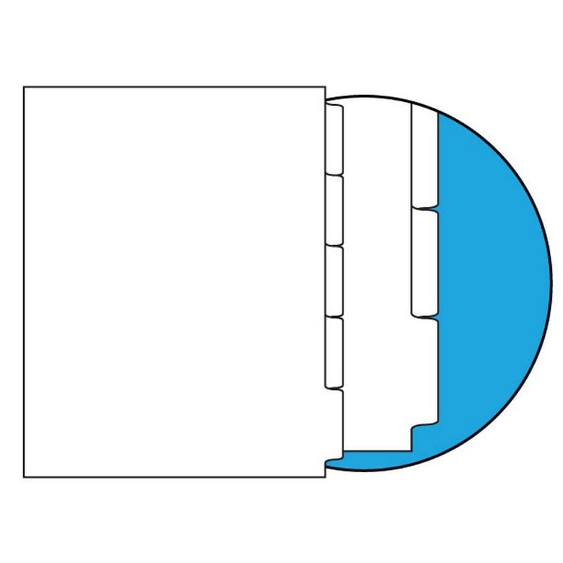 110#, 1/5 Cut, Single Reverse Collated (Backward), No Copier Mylar on Tab Area (Carton of 1000 Tabs)