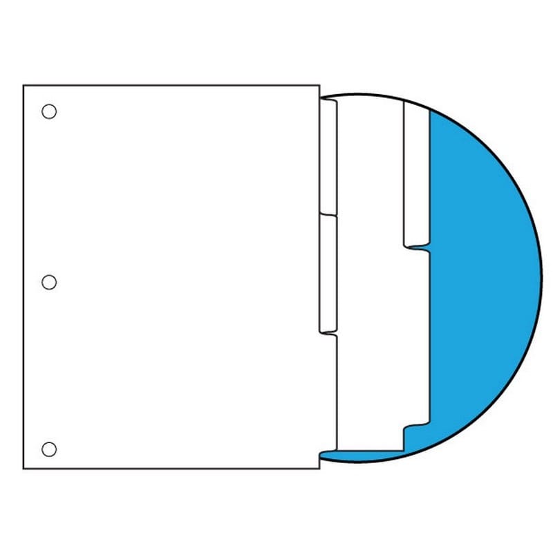 90#, 1/3 Cut, Blank Indexes, No Copier Mylar on Tab Area, Straight Collated (Forward) (Carton of 1000 Tabs)
