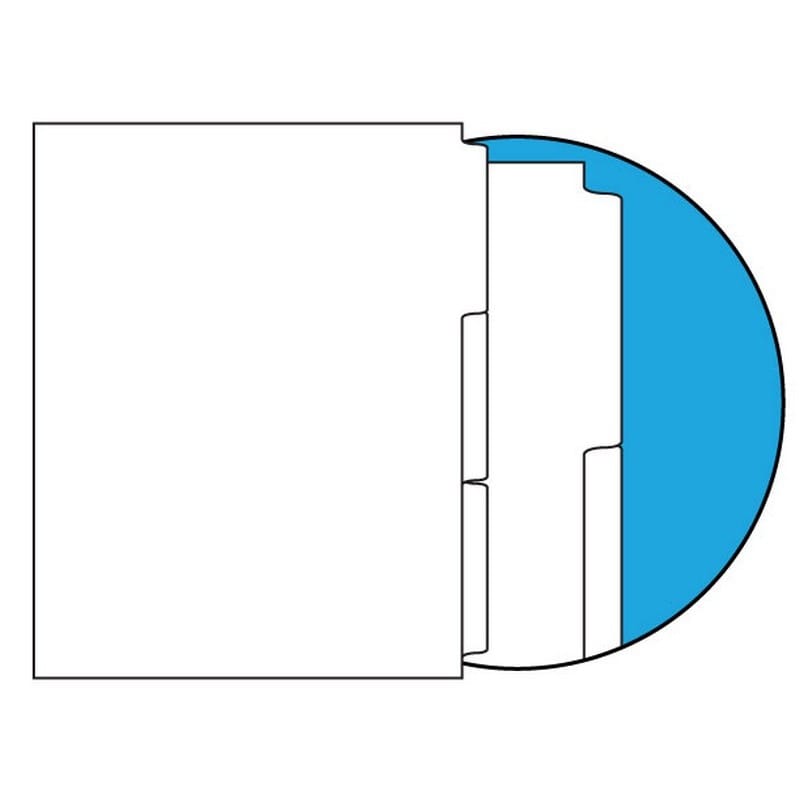 90#, 1/3 Cut, Blank Indexes, No Copier Mylar on Tab Area, Straight Collated (Forward) (Carton of 1260 Tabs)