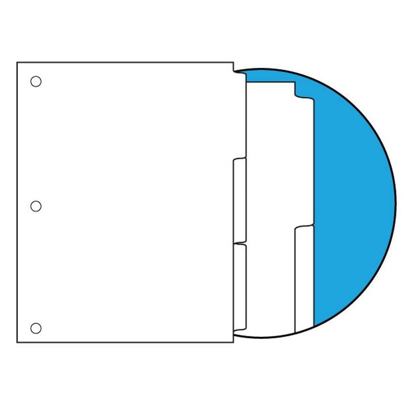 90#, 1/3 Cut, Blank Indexes, No Copier Mylar on Tab Area, Straight Collated (Forward) (Carton of 1260 Tabs)