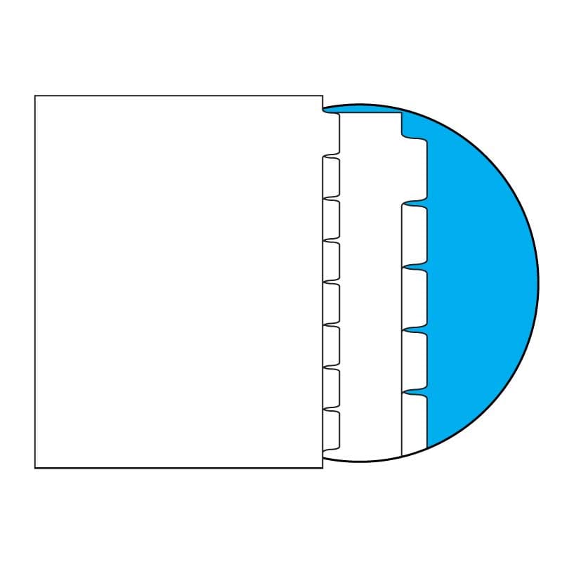 90#, 1/8 Cut, Blank Indexes, No Copier Mylar on Tab Area, Straight Collated (Forward) (Carton of 1280 Tabs)