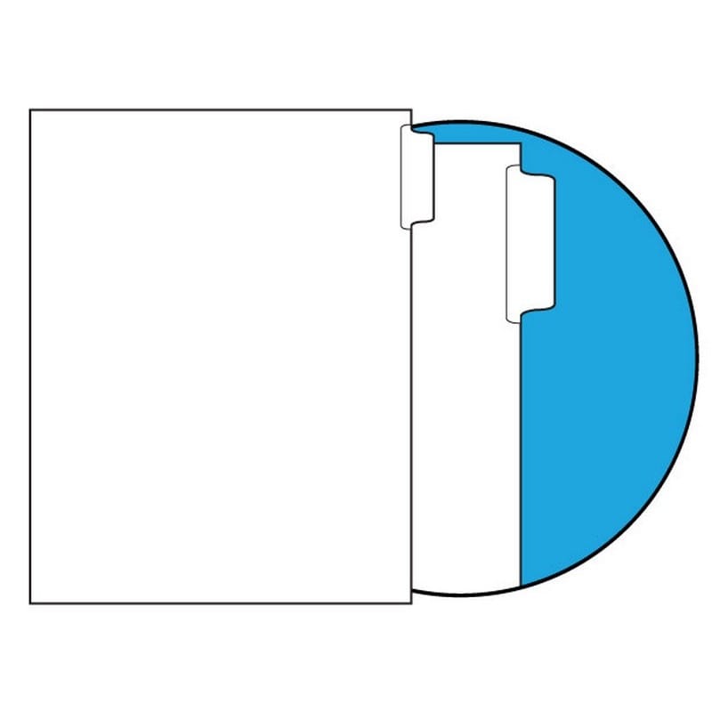 110#, 1/5 Cut Position 1, Blank Indexes, Clear Copier Mylar on Tab, Uncollated Single Position (Carton of 1250 Tabs)