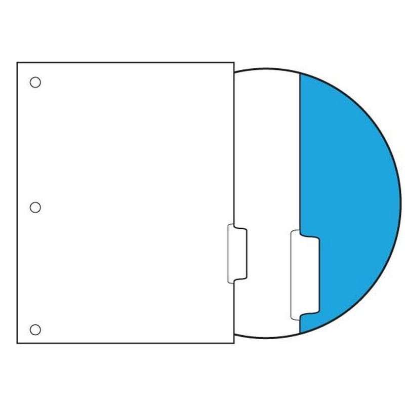 110# 1/5 Cut Position 4 Blank Indexes, Clear Copier Mylar on Tab, Uncollated Single Position, 3 HP (Carton of 1250 Tabs)